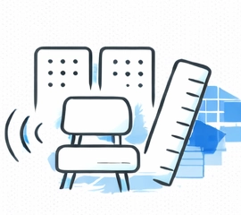 Entwurf mit Maßen und Übergabe